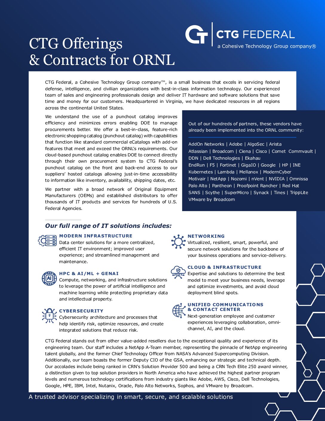 CTG Federal Offerings & Contracts for ORNL download thumbnail